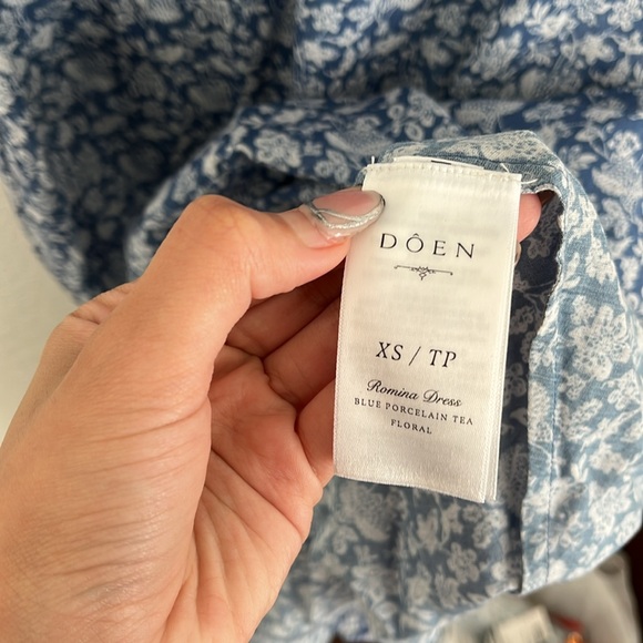 Doen Romina XS Blue Floral Women's Dress - Picture 7 of 8